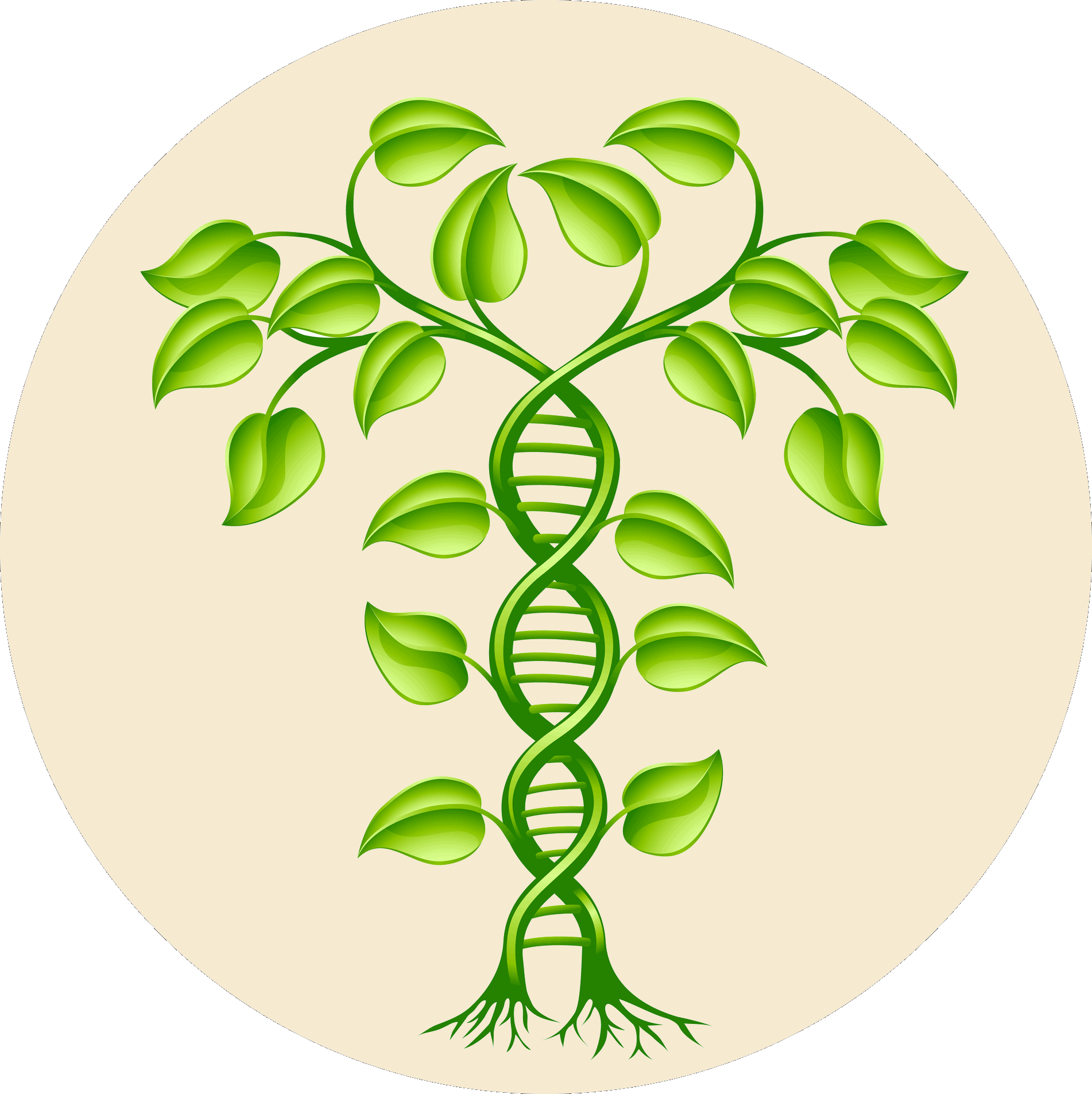 Gradient Green Plant Forming A DNA Caduceus by Christian Georghiou. Copyright by and licensed from.