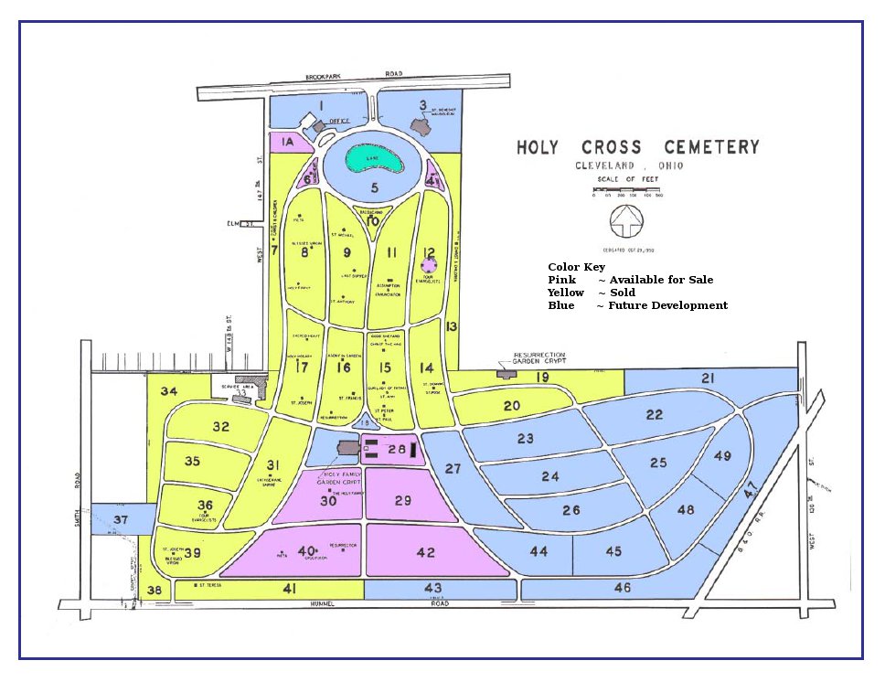 Color Plot Map, Holy Cross, Cleveland, Ohio, USA