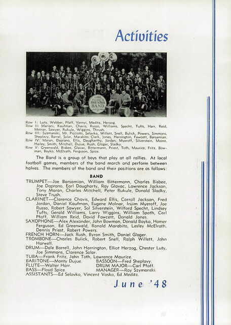 Yearbook East Tech June 1948 Band image 59