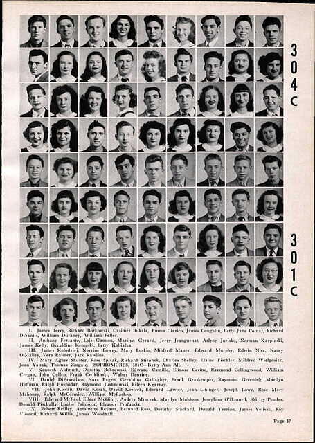 Yearbook Holy Name 1948 Dave Kosak Class 301C