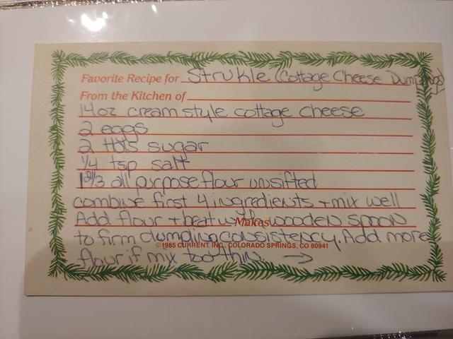 Cottage Cheese Dumplings (only page 1 of 2) from Beth