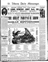 Advert_StAlbansDailyMessenger_Vermont_1883Jun20_page1_Forpough_Show_Silbon_troupe